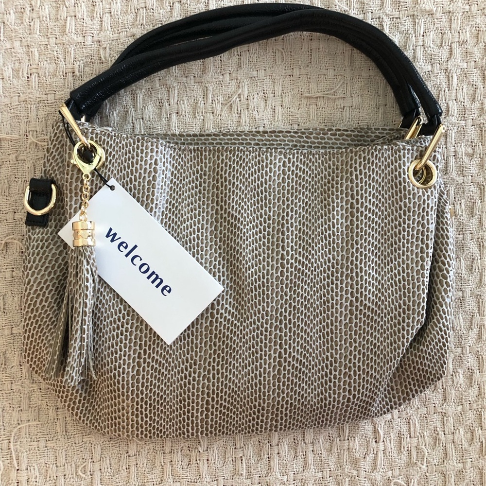 Mulpac snakeskin shoulder bag.